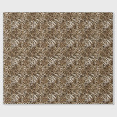 Papier Cadeau Léopard Vibrant : Design Textile Coloré. (Plat)