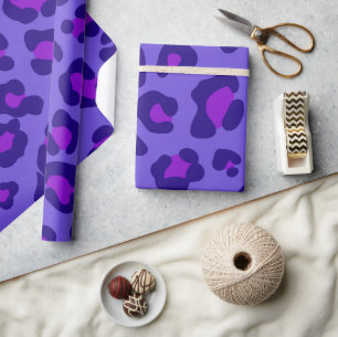 Papier Cadeau "Leopard violet électrique"