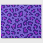 Papier Cadeau "Leopard violet électrique" (Plat)