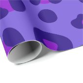 Papier Cadeau "Leopard violet électrique" (Coin rond)