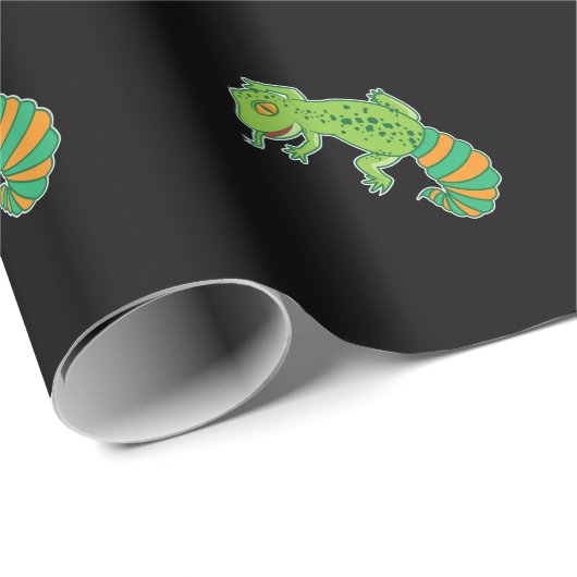 Papier Cadeau Léopardgecko vert (Coin rond)