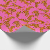 Papier Cadeau Léopards Abstraits aux lèvres rouges et aux revenu (Coin)