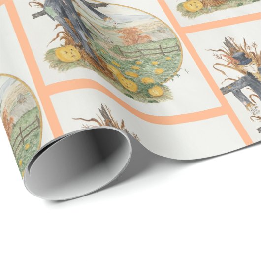 Papier Cadeau "L'Épouvantail" (Coin rond)