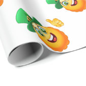 Papier Cadeau leprechaun emoji (Coin rond)