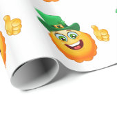 Papier Cadeau leprechaun emoji (Coin rond)