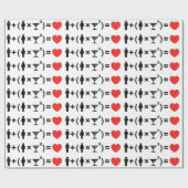 Papier Cadeau L'équation d'amour pour les femmes (Plat)
