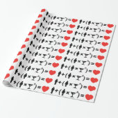 Papier Cadeau L'équation d'amour pour les femmes (Déroulé)