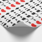 Papier Cadeau L'équation d'amour pour les hommes (Coin)