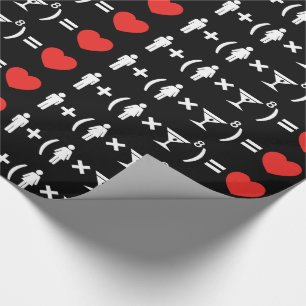Papier Cadeau L'équation de l'amour pour les femmes