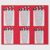 Papier Cadeau L'équipe de cinéma le résume sur une nouvelle idée (Plat)