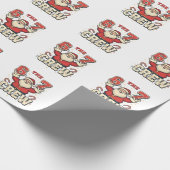 Papier Cadeau L'équipe drôle de Santa Noël 6 7 Meme (Coin)