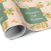 Papier Cadeau Les 30 ans d'Amanda (Coin rond)