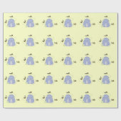 Papier Cadeau Les abeilles occupées avec leur ruche (Plat)