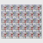 Papier Cadeau Les aides de Père Noël (Plat)