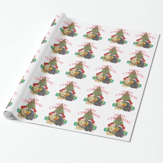 Papier Cadeau Les aides du Père Noël (Déroulé)