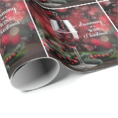 Papier Cadeau Les amateurs de vin rêvent d'un Noël de vin (Coin rond)