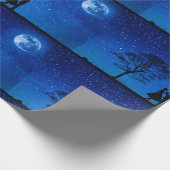 Papier Cadeau Les amoureux en pleine lune (Coin)