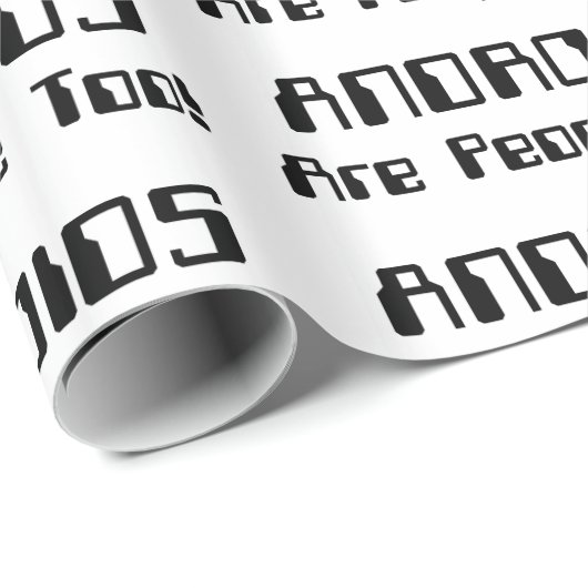 Papier Cadeau Les ANDROIDES Sont Aussi Des Gens ! (Coin rond)