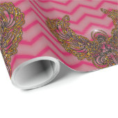 Papier Cadeau Les anges avec l'amour de Dieu Noël (Coin rond)