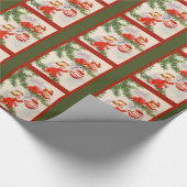 Papier Cadeau Les anges décorant l'arbre de Noël (Coin)