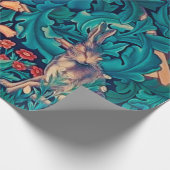 Papier Cadeau Les animaux dans la forêt, William Morris (Coin)