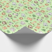 Papier Cadeau Les animaux de Safari de la Jungle (Coin)