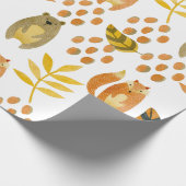 Papier Cadeau Les animaux des bois dans la forêt (Coin)