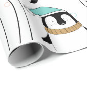 PAPIER CADEAU LES ANIMAUX FORESTIERS COUPÉS AU BLOC DE NOËL (Coin rond)