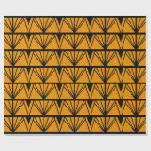 Papier Cadeau Les années 1920 d'art déco ambres et géométrique (Plat)