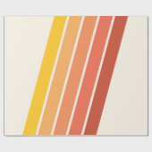 Papier Cadeau les années 70 bandes rétro Vintages (Plat)