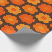 Papier Cadeau Les années 70 Fleurs géométriques Retro (Coin)