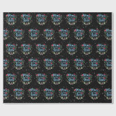 Papier Cadeau Les Antlers De Cerfs Dans Les Flammes De Neige (Plat)