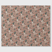 Papier Cadeau Les arbres de Noël en bois (Plat)