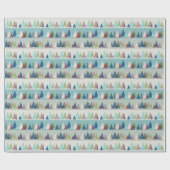 Papier Cadeau Les arbres d'hiver (Plat)