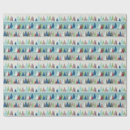 Papier Cadeau Les arbres d'hiver (Plat)