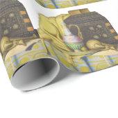 Papier Cadeau Les artefacts égyptiens : Les secrets des pharaons (Coin rond)