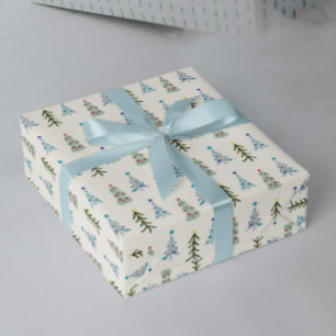 Papier Cadeau Les beaux arbres de Noël sandinaves