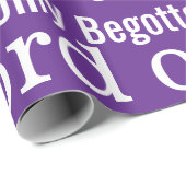 Papier Cadeau Les Beaux Noms de Jésus pourpre (Coin rond)