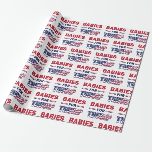 Papier Cadeau Les bébés pour Trump - Trump 2020 (Déroulé)