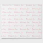 Papier Cadeau Les bébés sont Amoureux Fille Rose Élégant Bébé (Plat)