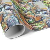 Papier Cadeau Les belles promesses du centre Tekka de Singapour (Coin rond)