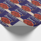 Papier Cadeau Les betteraves découpées de cerfs des années 1930  (Coin)