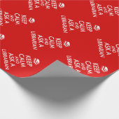 Papier Cadeau Les cadeaux de bibliothécaire gardent le calme (Coin)