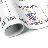 Papier Cadeau Les Calvinistes Sont Des Gens (Coin rond)