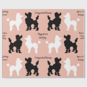 Papier Cadeau Les canicules blanches et noires des années 1950 a (Plat)