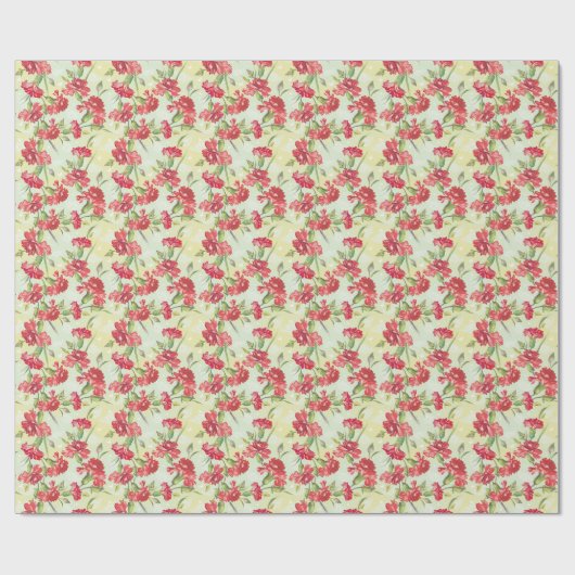 Papier Cadeau Les Carnations rouges (Plat)