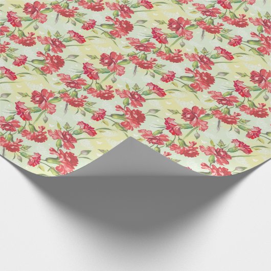 Papier Cadeau Les Carnations rouges (Coin)