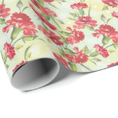 Papier Cadeau Les Carnations rouges (Coin rond)