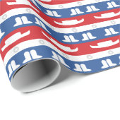 Papier Cadeau Les casquettes de danseurs du Texas, initialise et (Coin rond)