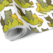 Papier Cadeau Les chatons d'olive (Coin rond)